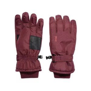 Igloos Women's Solid Waterproof Ski Gloves Size M Zinfandel Burgundy - NWT